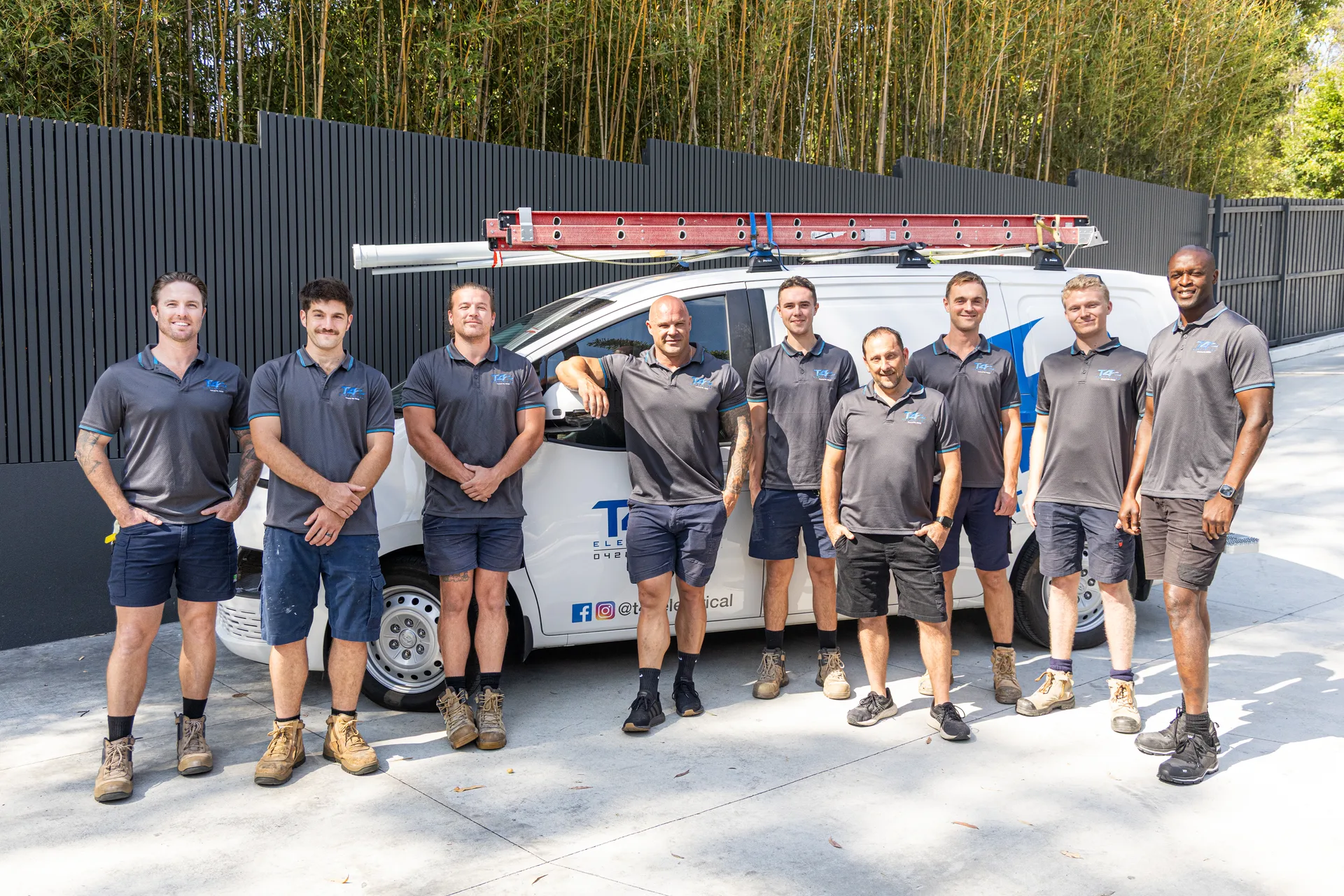 The Air Conditioning Pacific Pines team with a service van